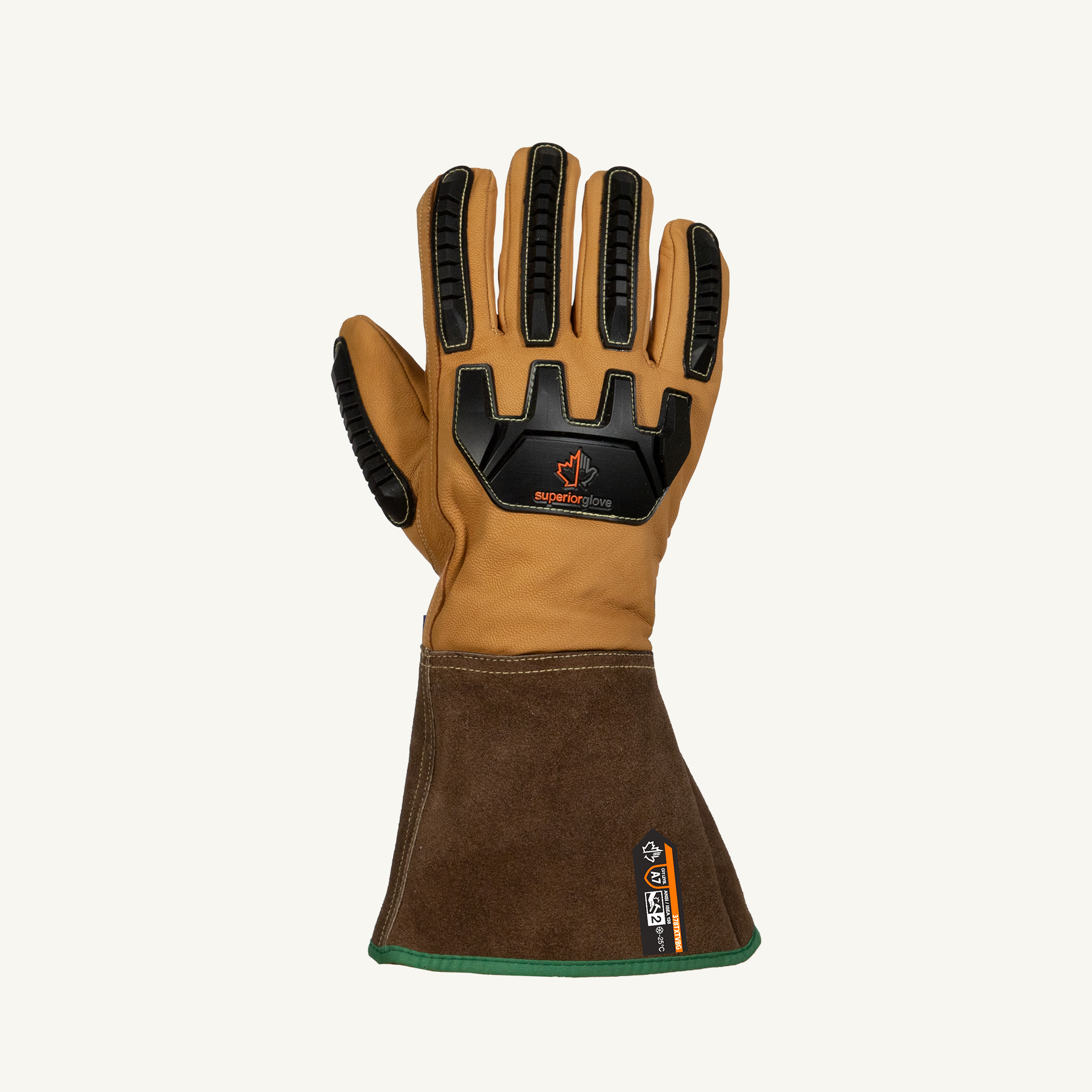 378TXTVBG Superior Glove® Endura® Kevlar® & Thinsulate-Lined Anti-Impact Goatskin Driver Cut Gloves